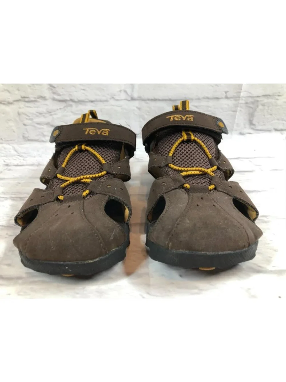 Teva Big Kids 6 / 36 Dozer Trail 6226 Brown Yellow Closed Toe Sport Sandals